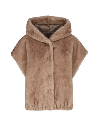 STUDIO AR | Wendejacke  in Felloptik MINK | camel